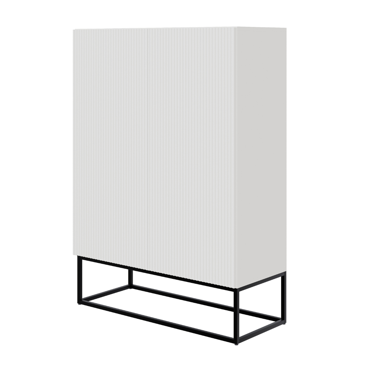 Kumode Velda 90/125/38 cm balts/melns - N1 Home