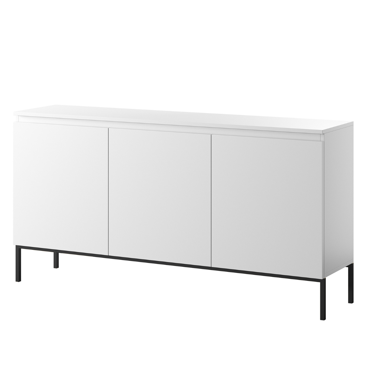 Kumode Bommo 150/77/35 cm balts/melns