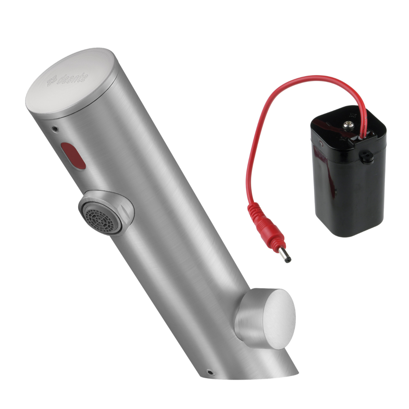 Izlietnes jaucējkrāns, bezkontakta, ar temperatūras kontroli - 4xAA Sense 148 mm matēts tērauds - N1 Home