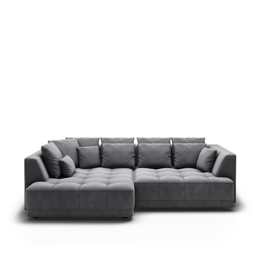 Dīvāns BOHO 286/136/207 cm pelēks