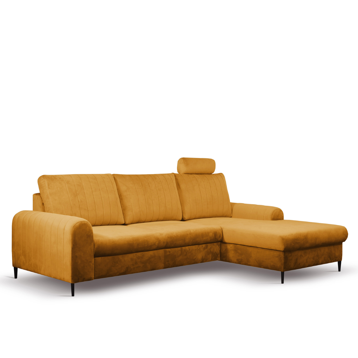 Dīvāns Monaske 252/106,5/90-168 cm mustard - N1 Home