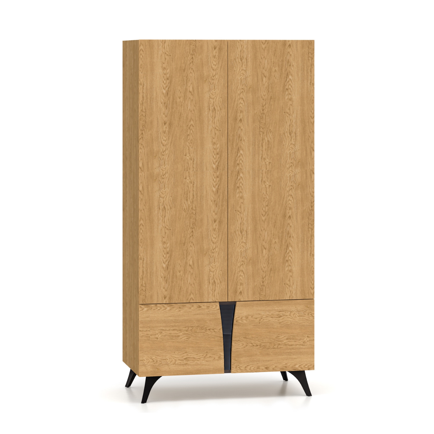 Skapis Toskana 189/57/38 cm ozols/melns