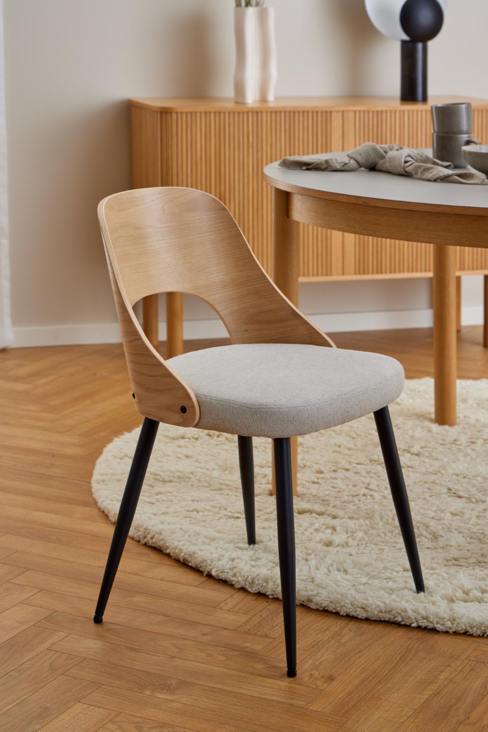 Krēsls Luc 48/53/79 cm bēšs/ozols - N1 Home