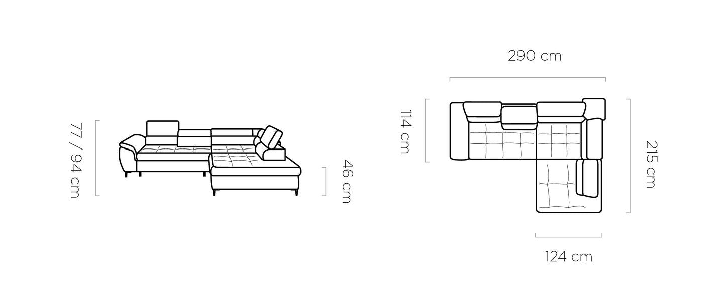 Dīvāns ETRO 290/114/215 cm - N1 Home