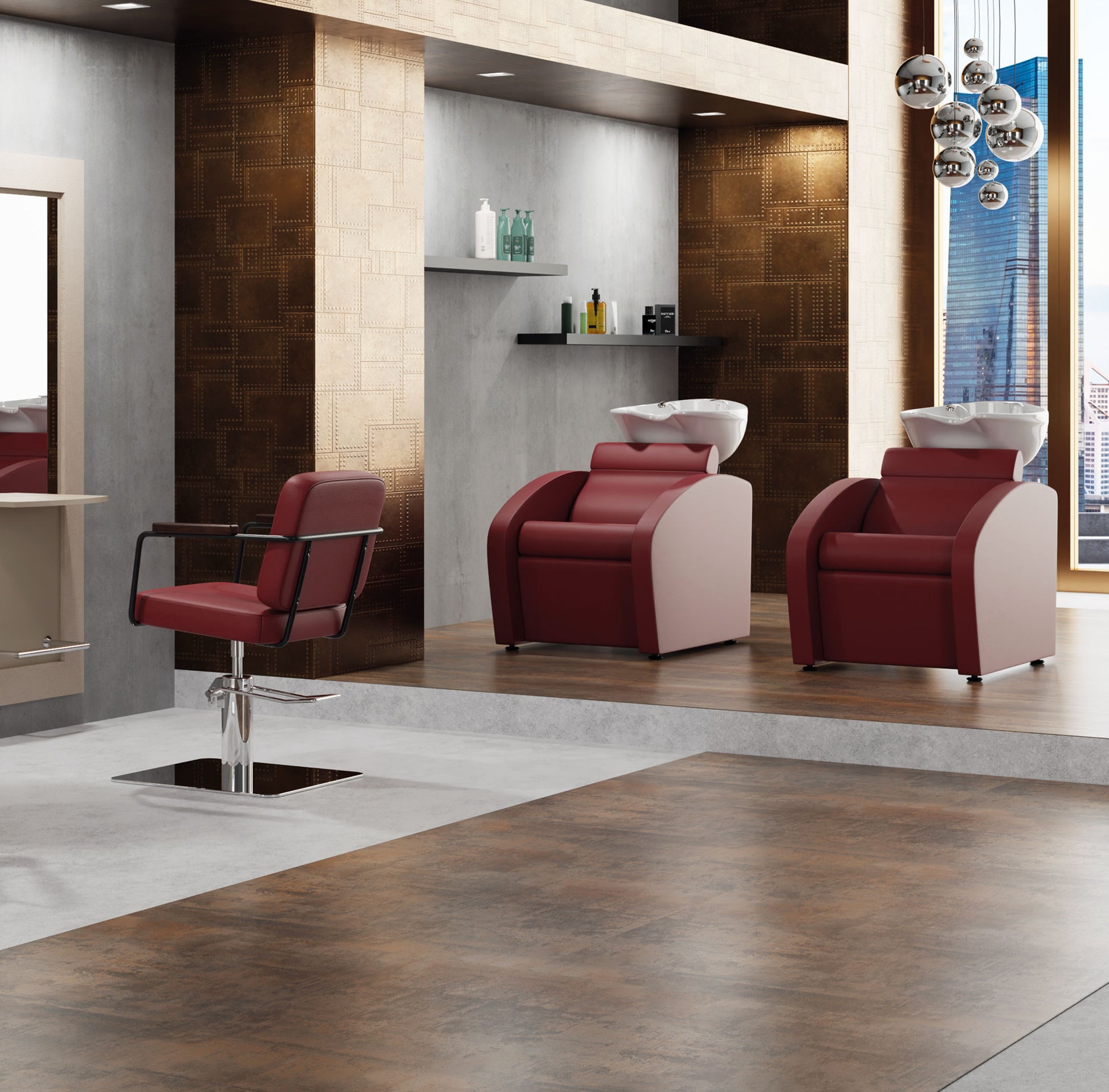 Frizētavas krēsls Enzi 61/50/60 cm melns - N1 Home