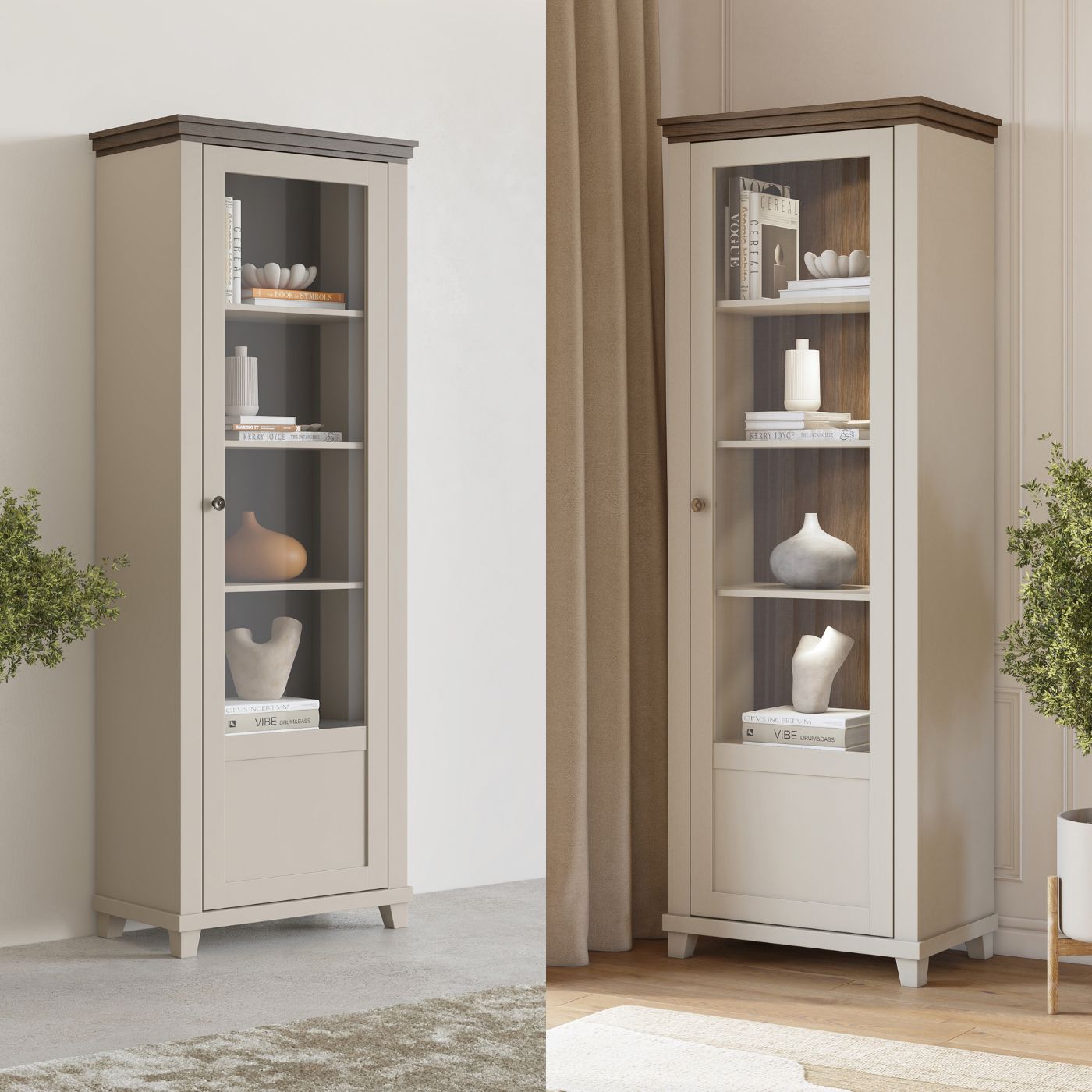 Skapis Evtar 71/200/42 cm kašmirs/Dunin ozols