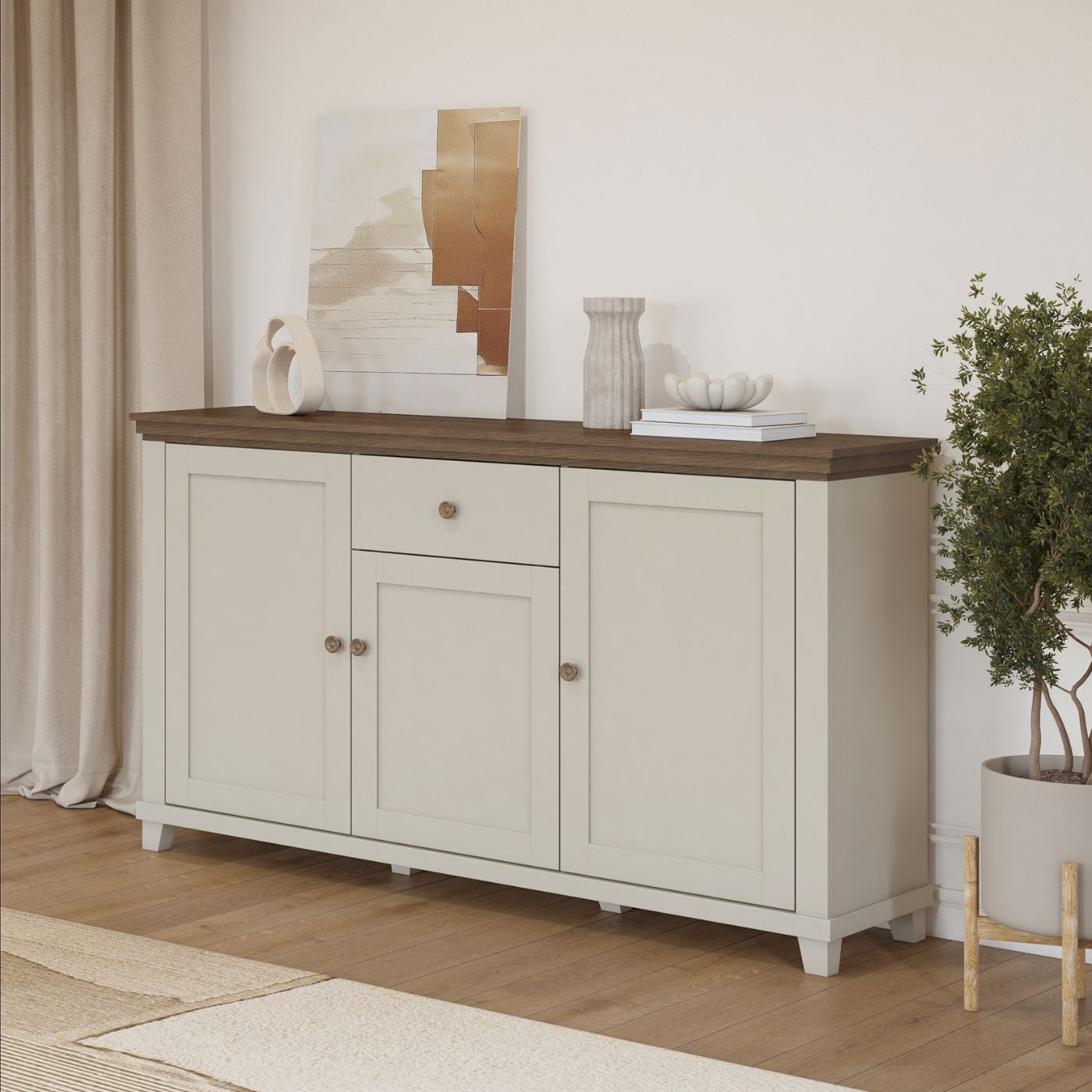 Kumode Evtar 160/93/42 cm kašmirs/Dunin ozols - N1 Home