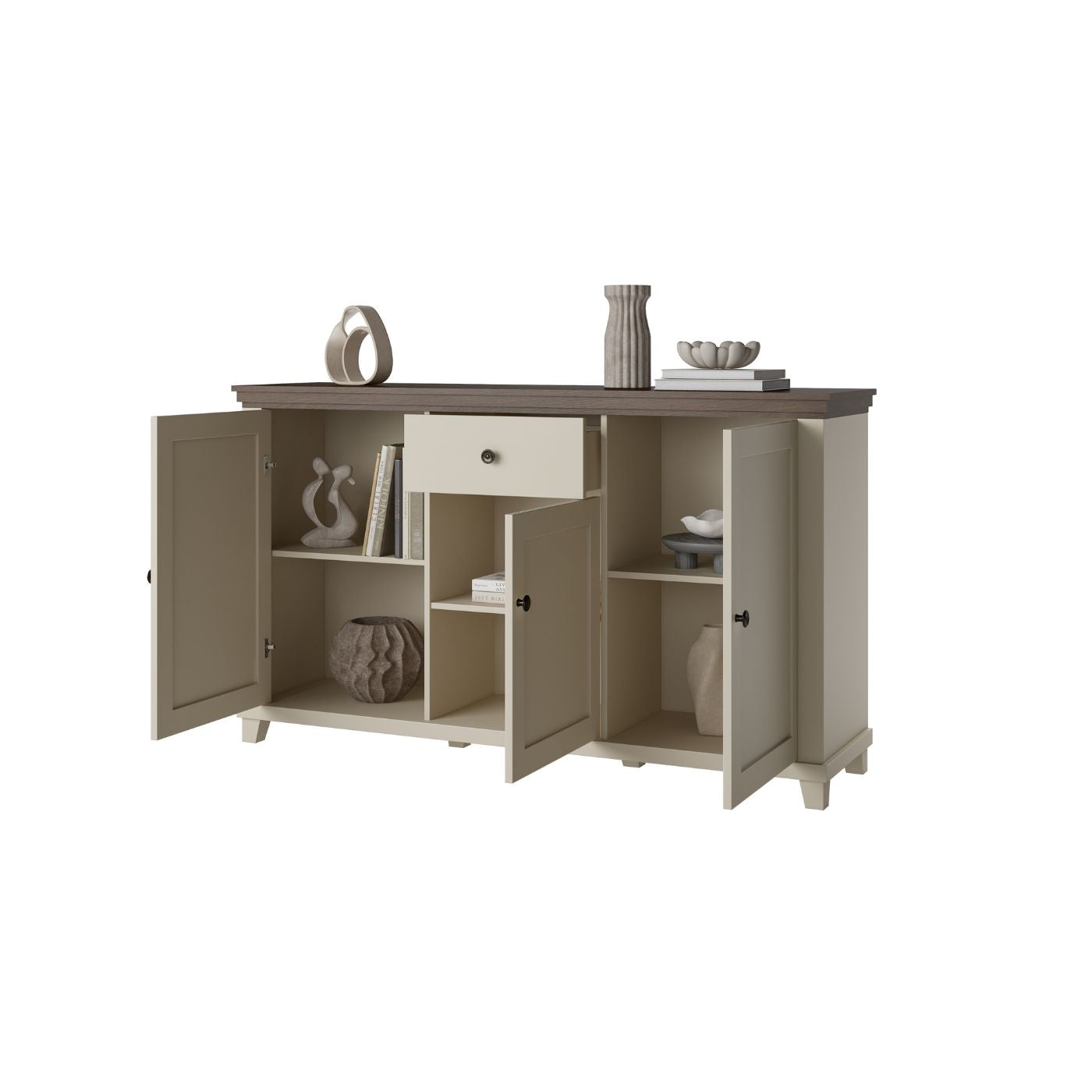 Kumode Evtar 160/93/42 cm kašmirs/Dunin ozols - N1 Home