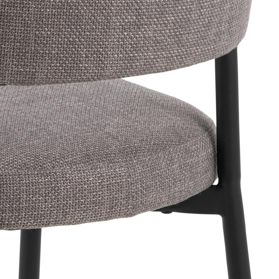 Krēsls Edins 56/55/77 cm gaiši pelēks/brūns - N1 Home