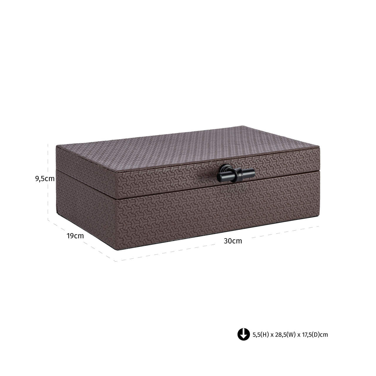 Uzglabāšanas kaste Billie L 9,5/30/19 cm brūns