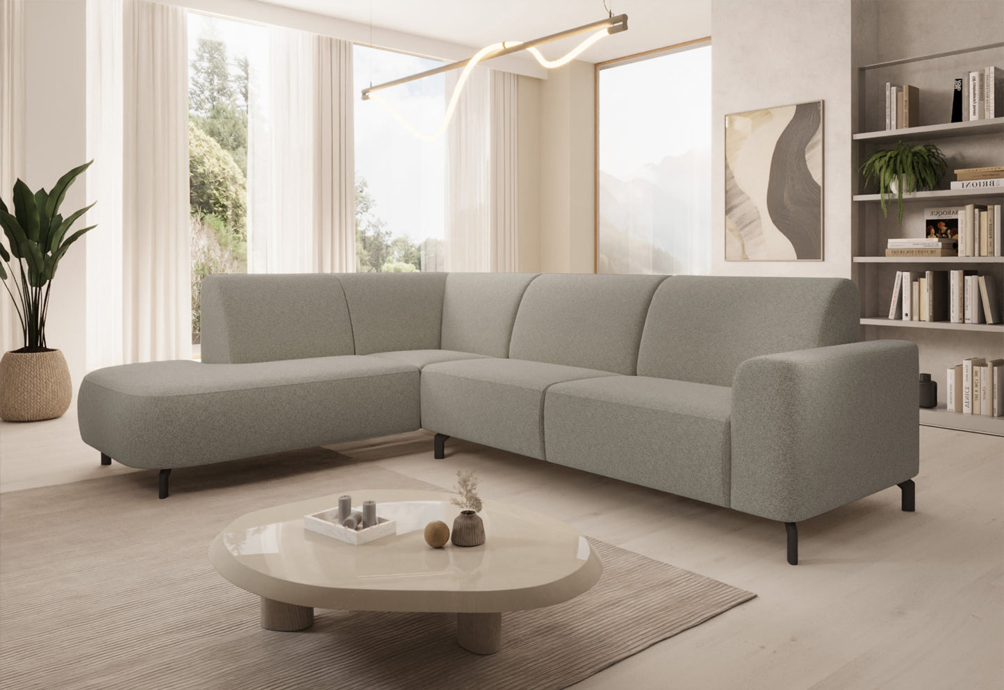 Dīvāns Luna 277/88/218 cm Raven 24 - N1 Home