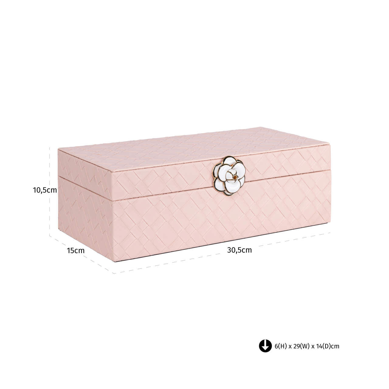 Uzglabāšanas kaste Lotte L 10,5/30,5/15 cm rozā