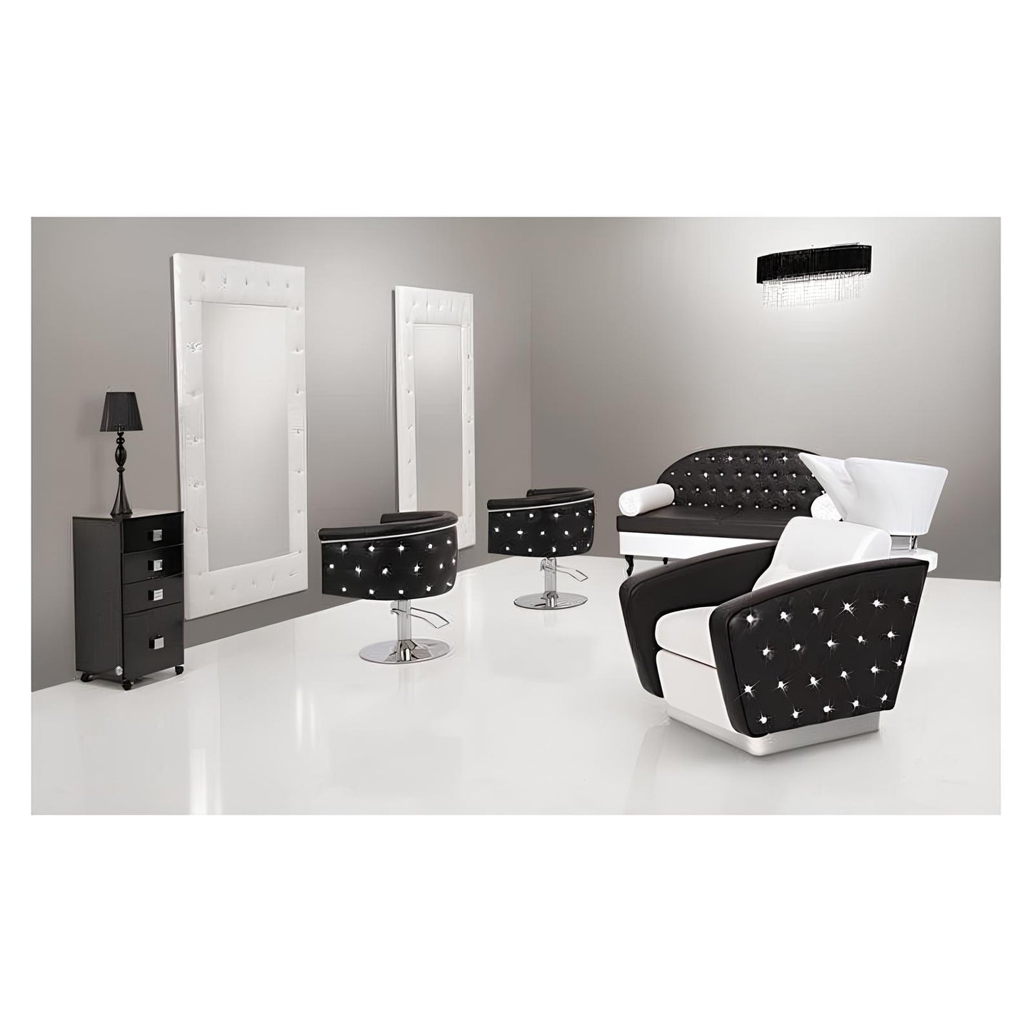 Frizētavas krēsls ObsDeLux 70/42/62 cm melns - N1 Home