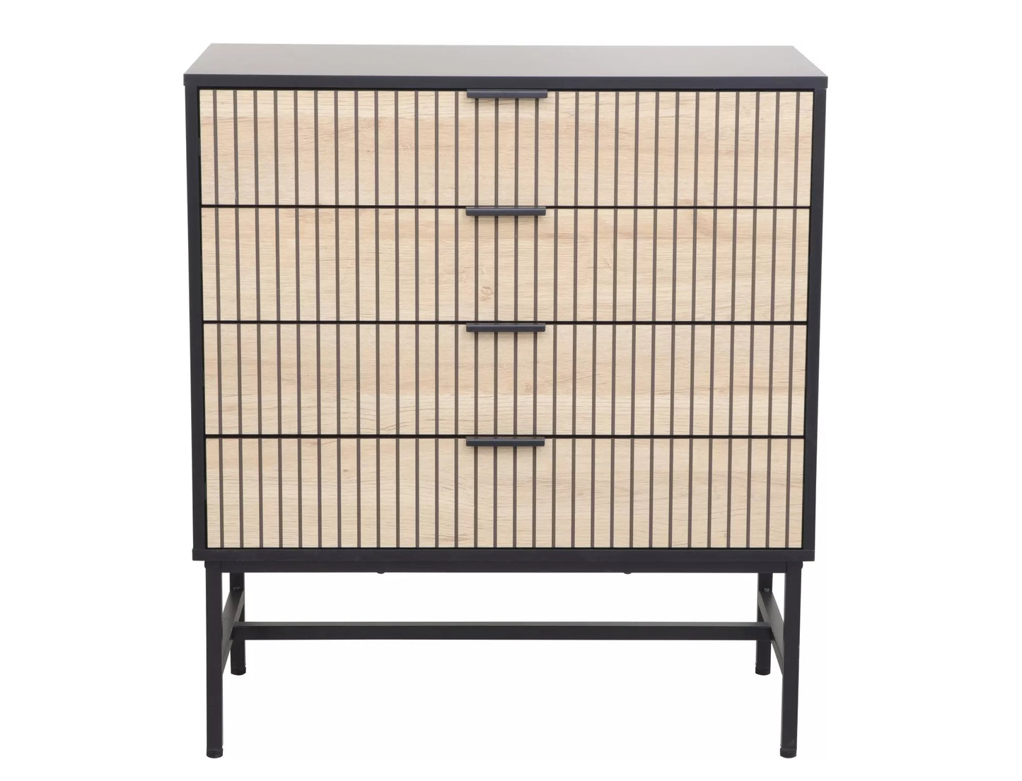 Kumode Maros 90/40/80 cm ozols/melns - N1 Home