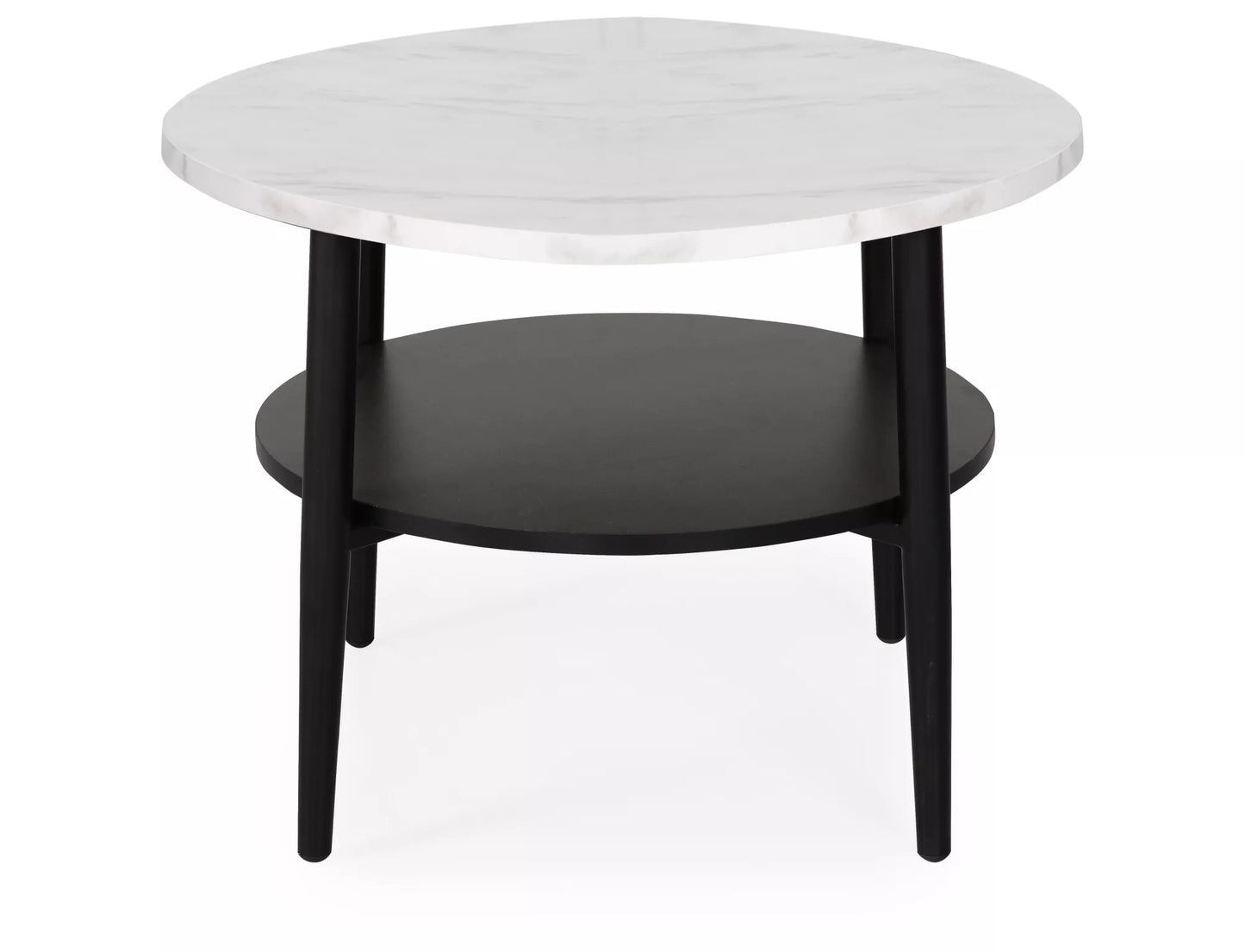 Kafijas galdiņš Ellaya 45/60 cm balts/melns - N1 Home