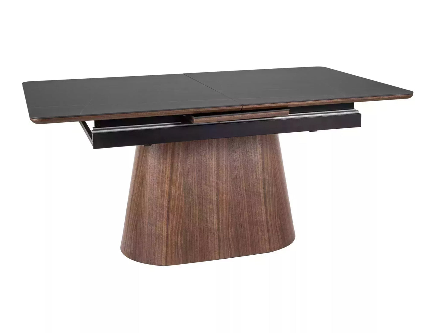 Galds Monask 75/90/160 cm melns/valrieksts - N1 Home