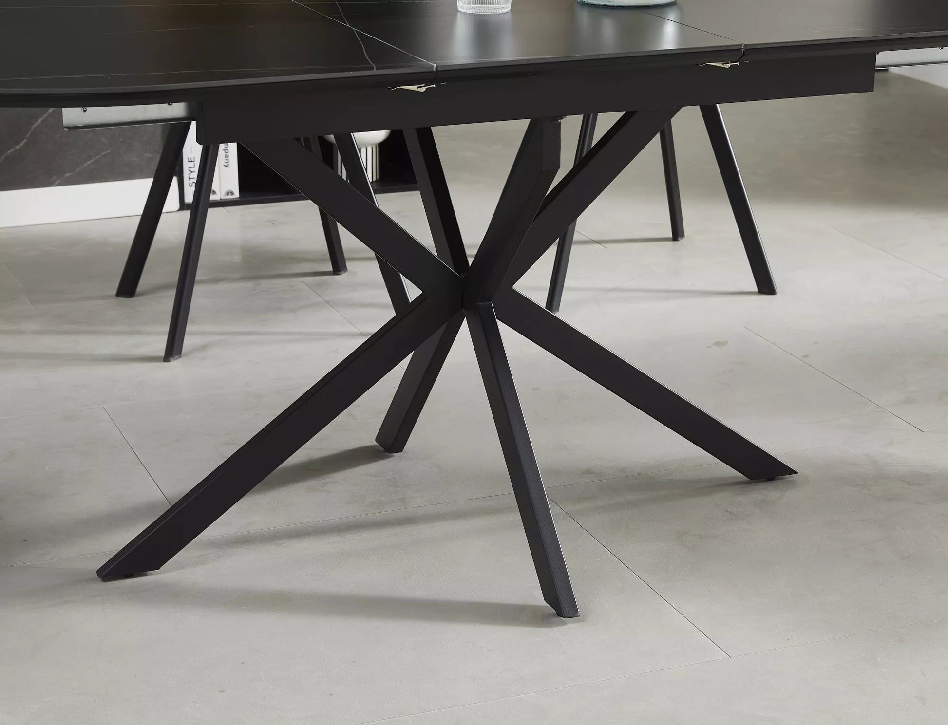 Galds Gastoli 80/140/75 cm melns - N1 Home