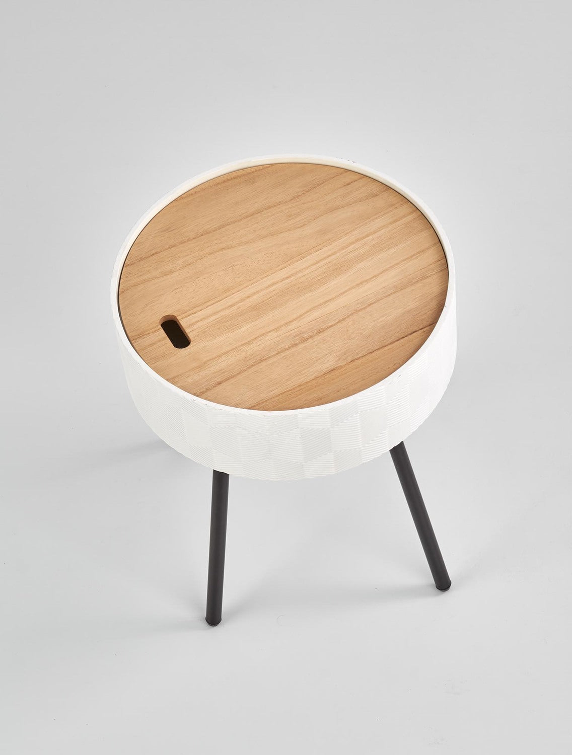 Kafijas galds Aira 38/45 cm balts/melns - N1 Home