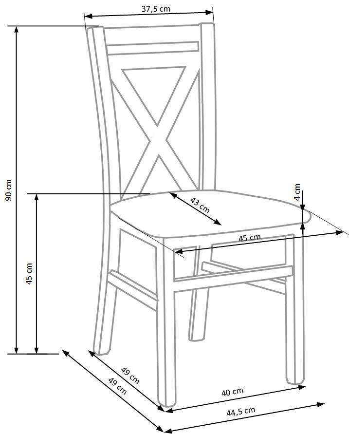 Krēsls Fory 45/43/90 cm pelēks - N1 Home