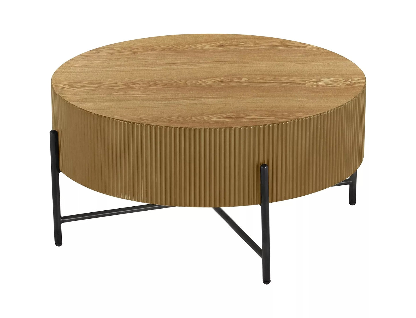 Kafijas galds Tunka 80/40 cm ozols/matēts melns