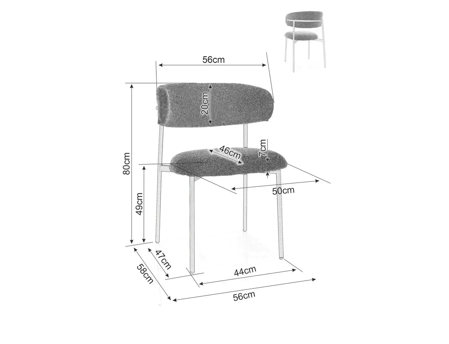 Krēsls Elts 80/56/49 cm Brego 34/ozols