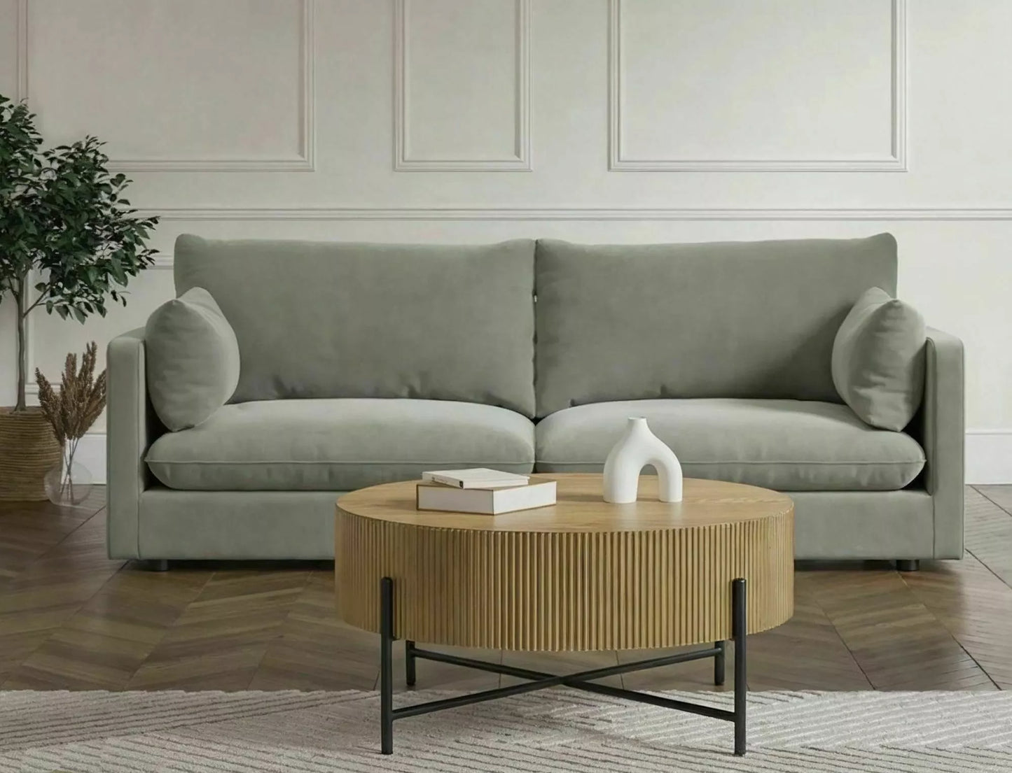 Kafijas galds Tunka 80/40 cm ozols/matēts melns