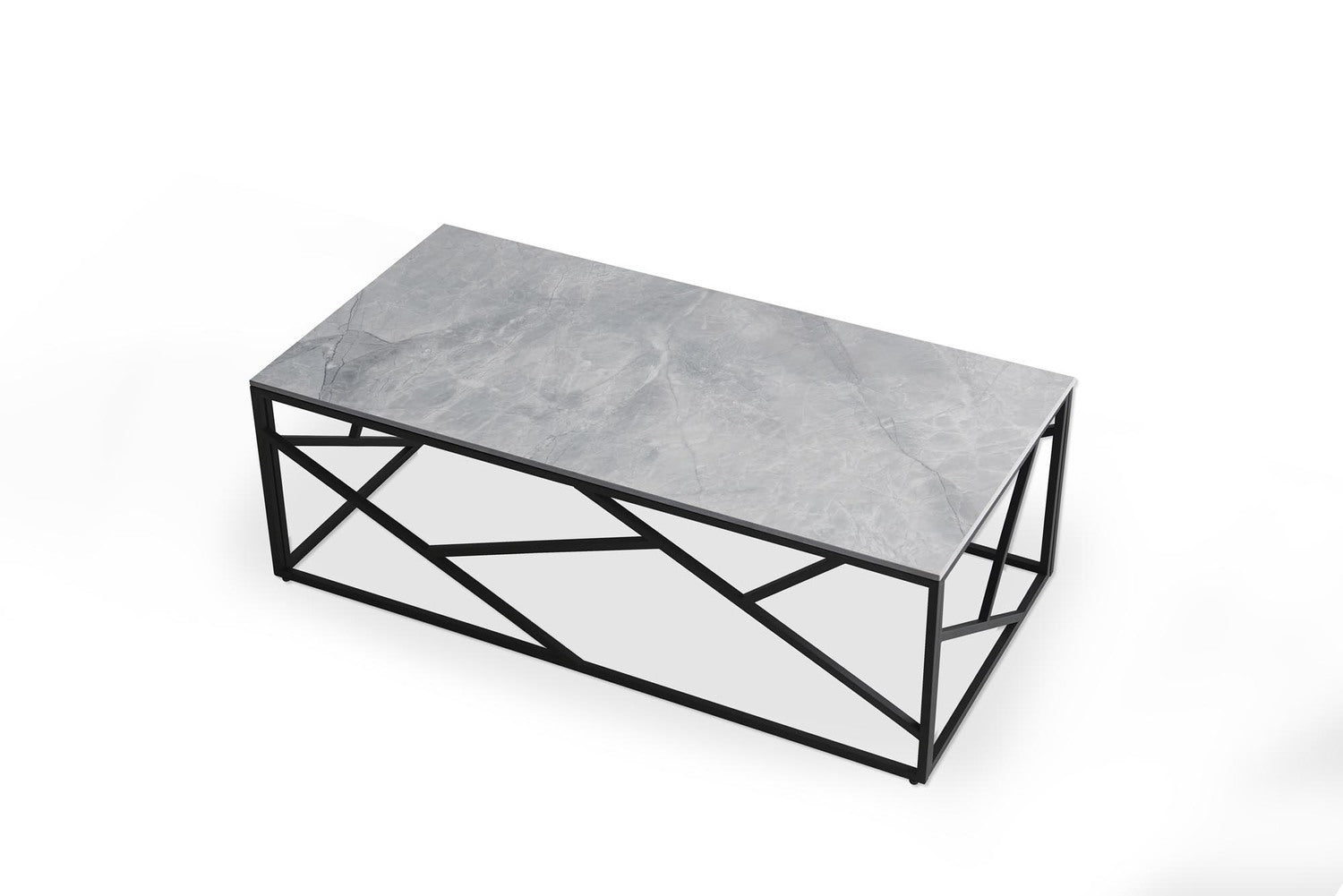 Kafijas galdiņš UR 120/60/45 cm pelēks marmors - N1 Home