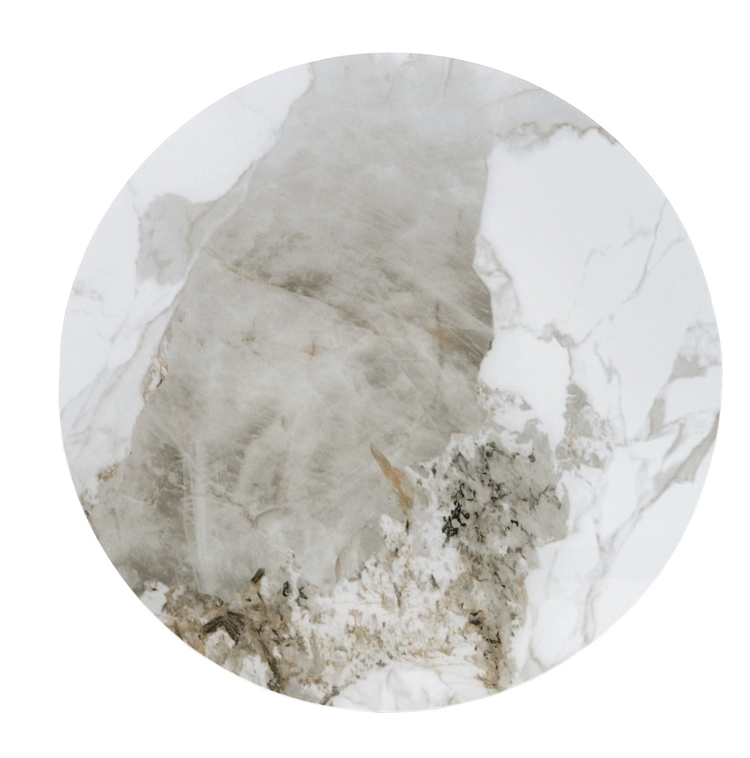 Kafijas galdiņš GN 50/53 cm balts marmors/rieksts/zelts - N1 Home