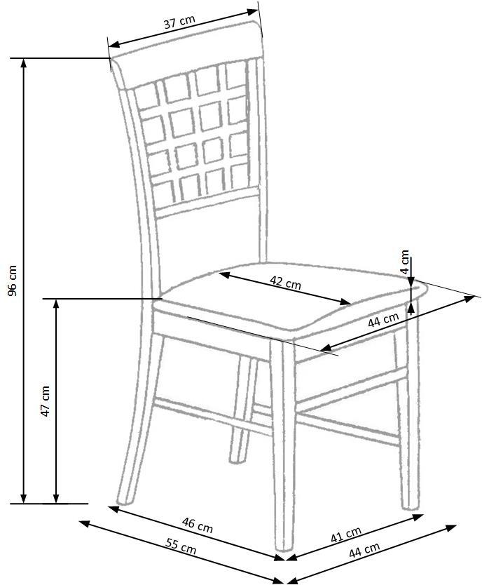 Krēsls Gera 2 44/55/96/47 cm balts/pelēks - N1 Home