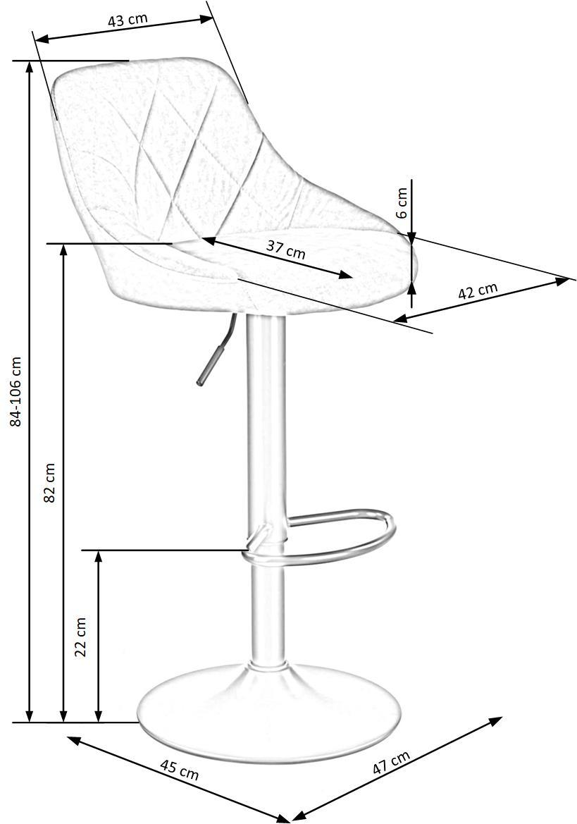 NA krēsls bēšs 84-106/47/45/60-82 cm - N1 Home