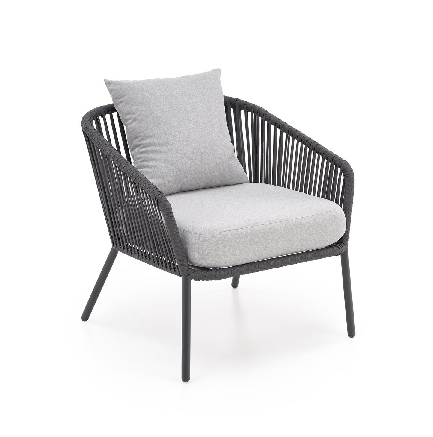 Dārza komlekts RAFFA dīvāns + krēsls 2x + galds, pelēks - N1 Home