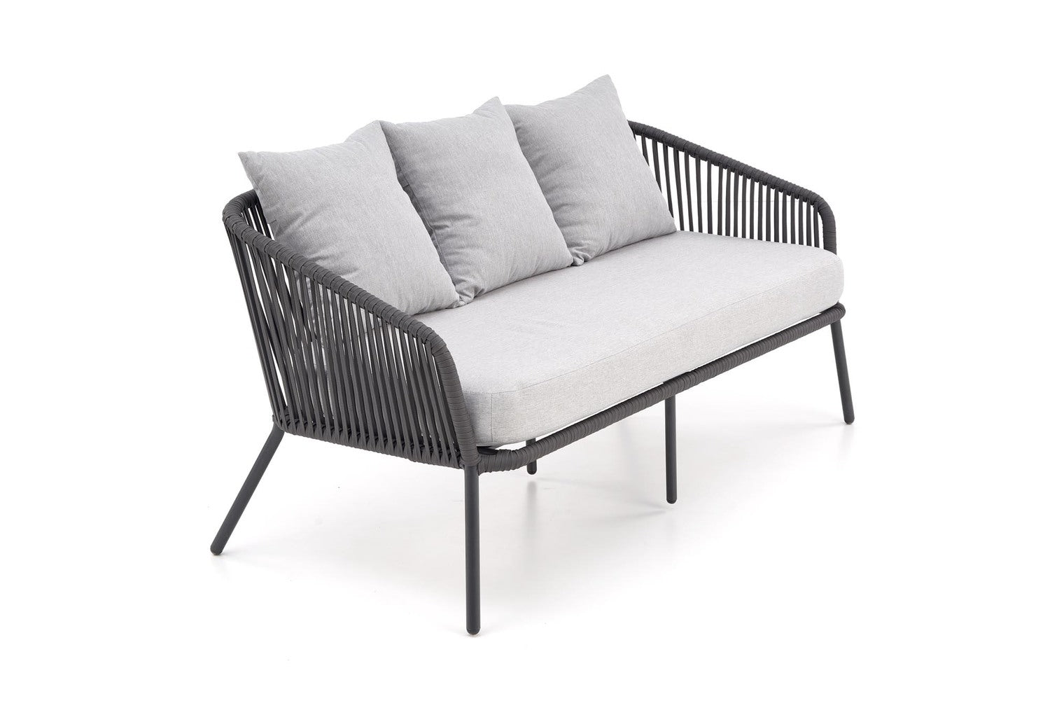 Dārza komlekts RAFFA dīvāns + krēsls 2x + galds, pelēks - N1 Home
