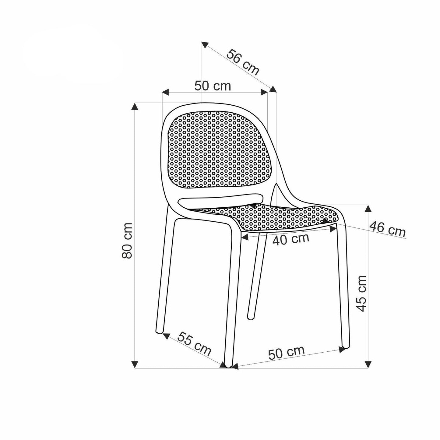 Krēsls LP 50/56/80/45 cm piparmētra - N1 Home