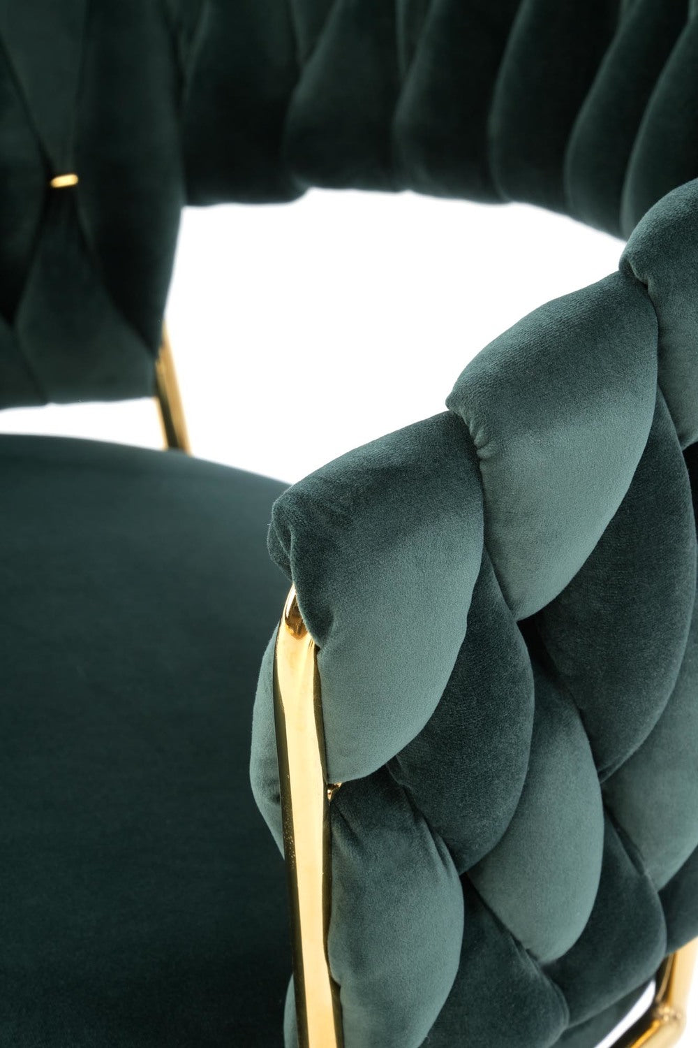 Krēsls Barons 62/58/85/48 cm tumši zaļš/zelts - N1 Home