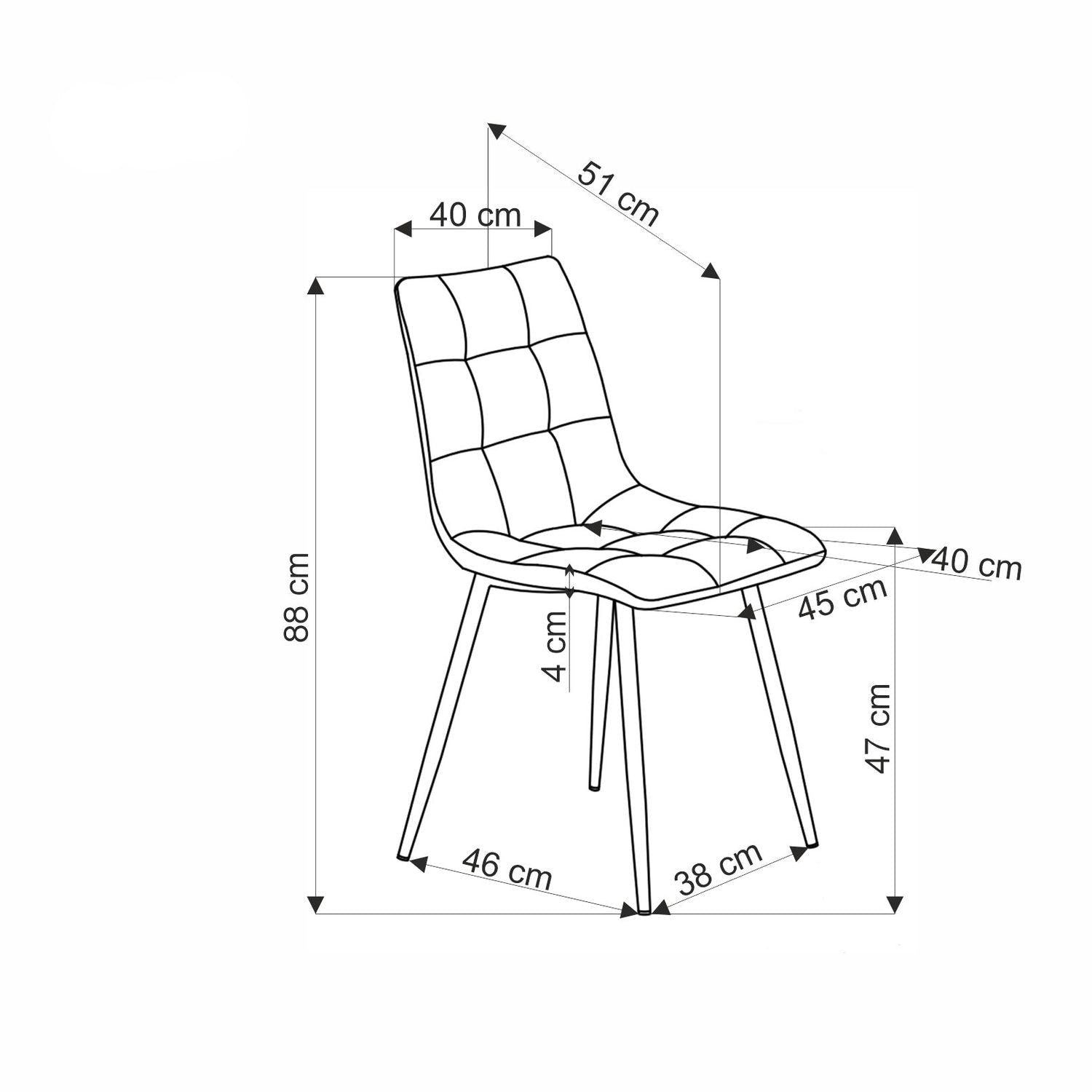 Krēsls Krust 45/53/88/47 cm bēšs - N1 Home