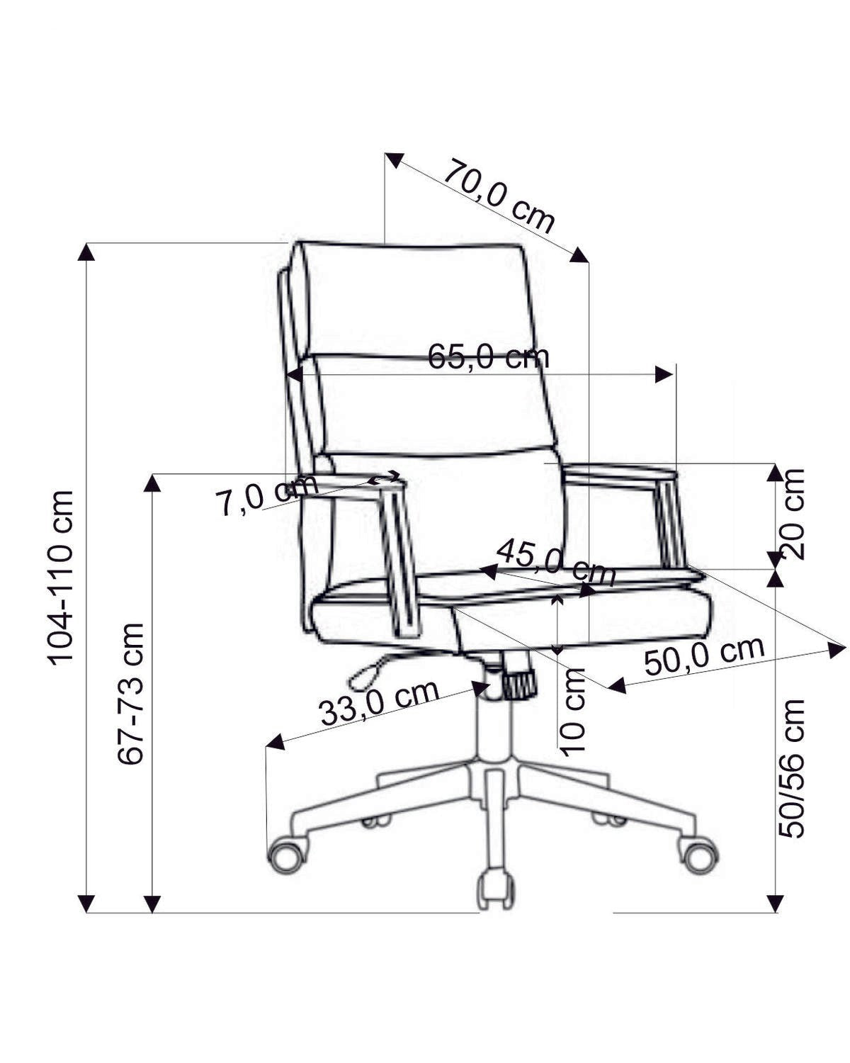 Krēsls Adri 65/70/104-110/50-56 cm olīves