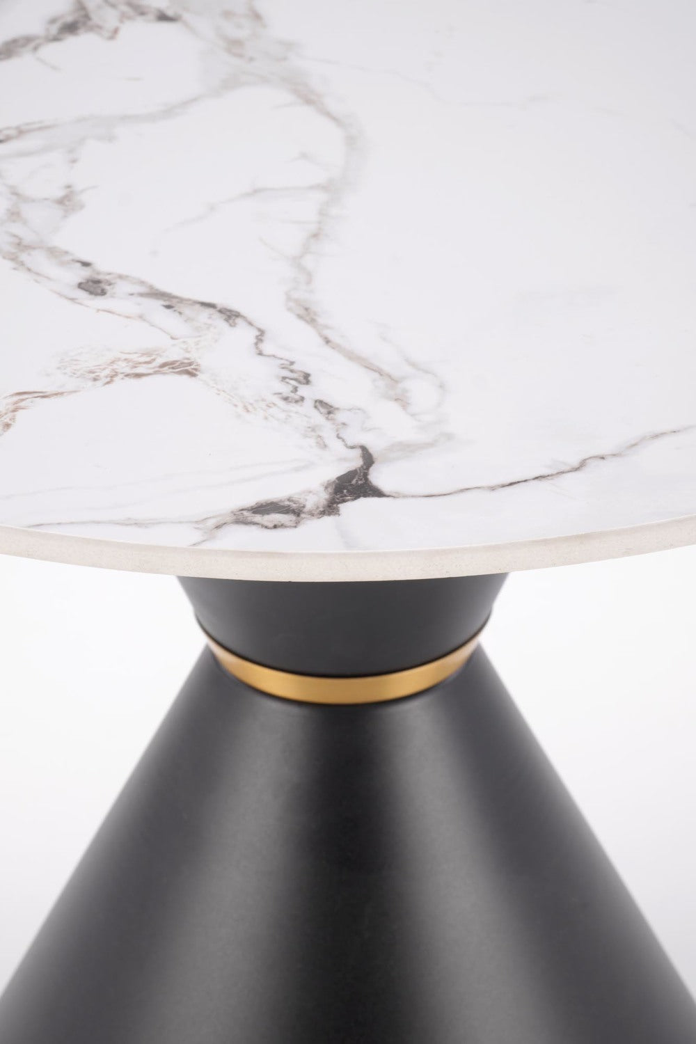 Kafijas galdiņš Gora S 60/51 cm balts marmors/melns - N1 Home