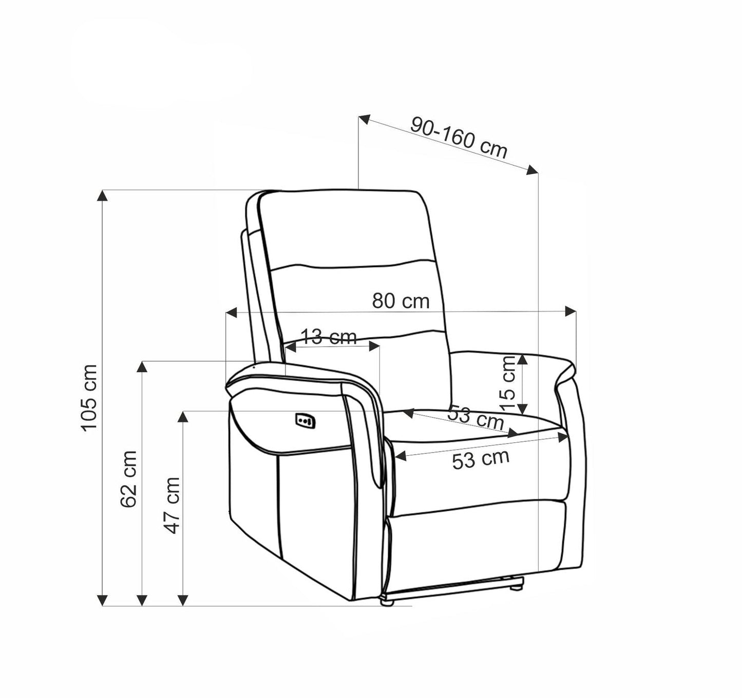 Krēsls Jams 80/90-160/105/47 cm Odin 28 - N1 Home