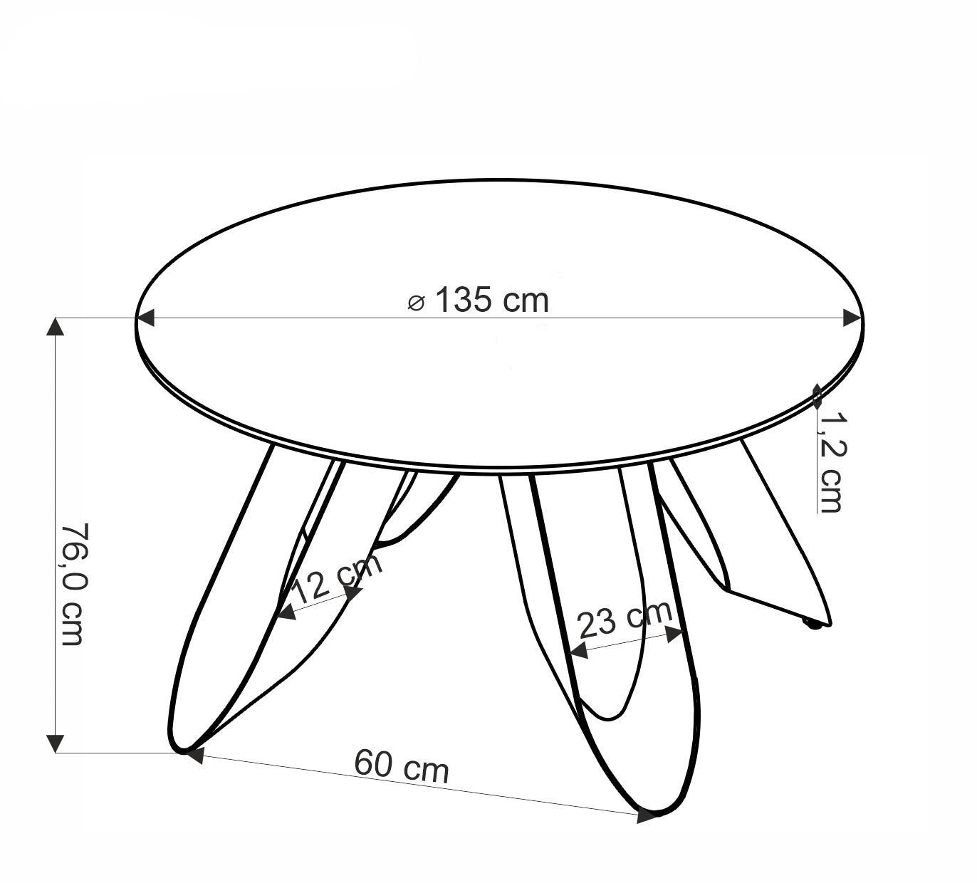 Galds Gio 135/76/60 cm zaļš marmors - N1 Home