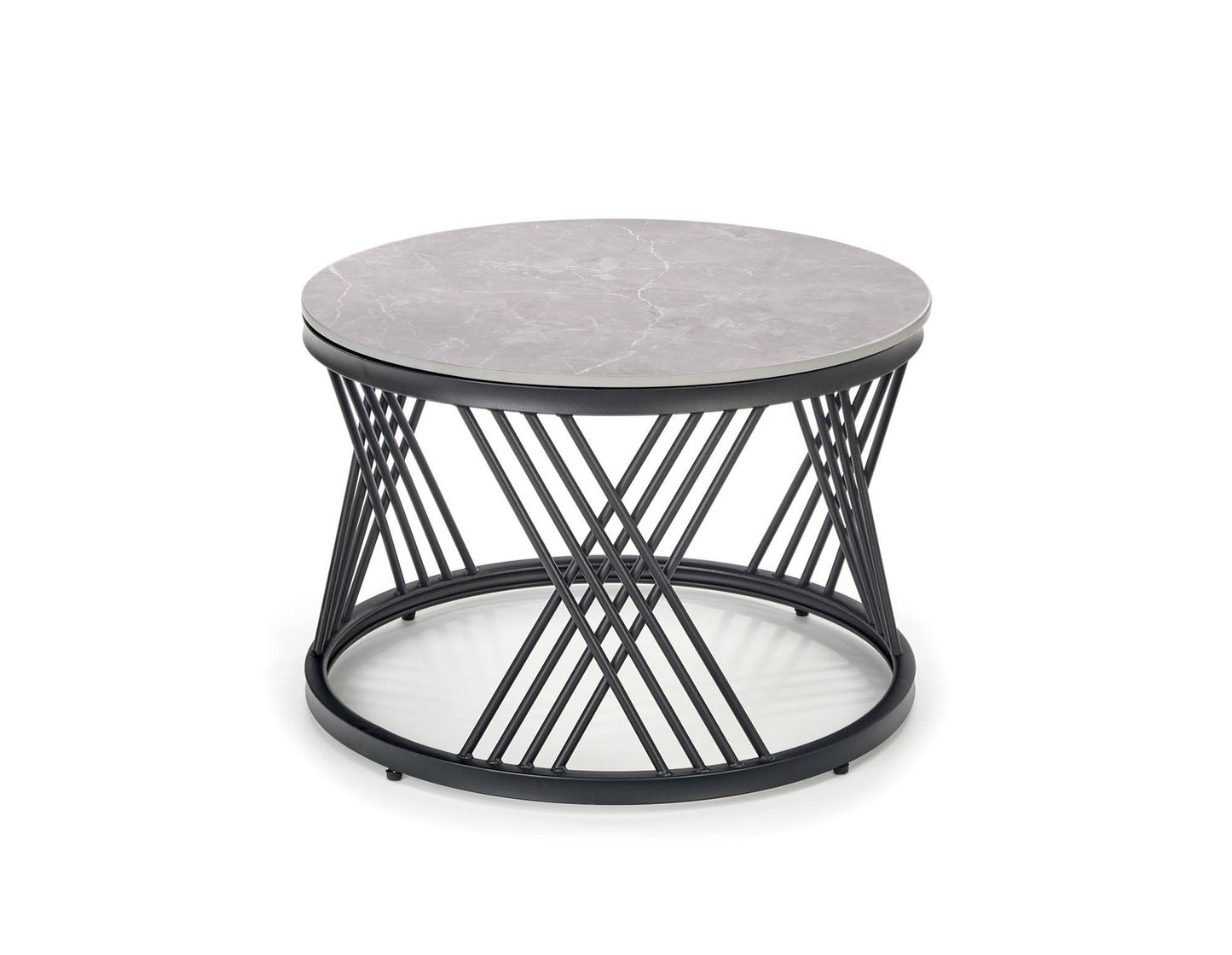 Kafijas galdiņš Flam 60/40; 80/46 cm pelēks marmors - N1 Home