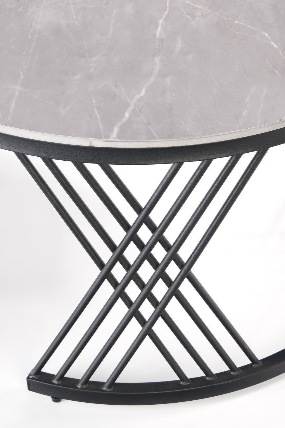 Kafijas galdiņš Flam 60/40; 80/46 cm pelēks marmors - N1 Home