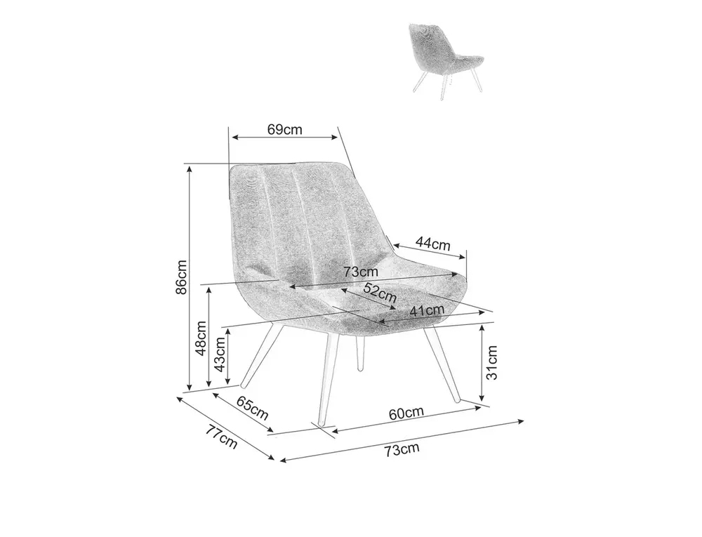 Krēsls CEL 52/43/86 cm karijs - N1 Home