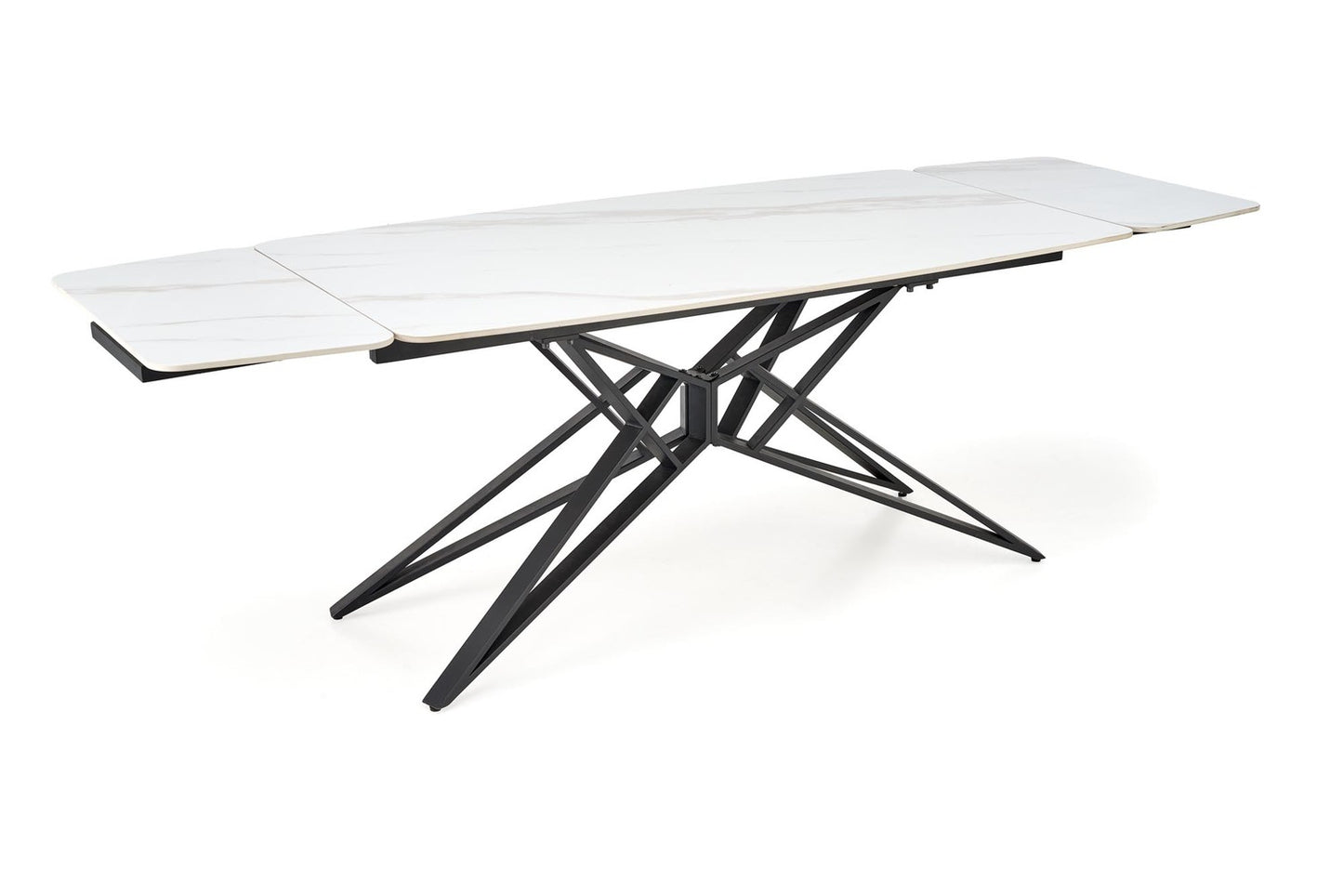 Galds Alfin 160/91/76 cm balts marmors/melns - N1 Home