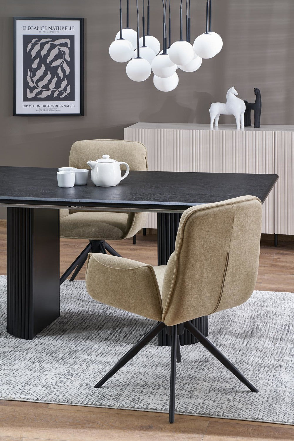 Galds Boler 160/90/78 cm melns - N1 Home