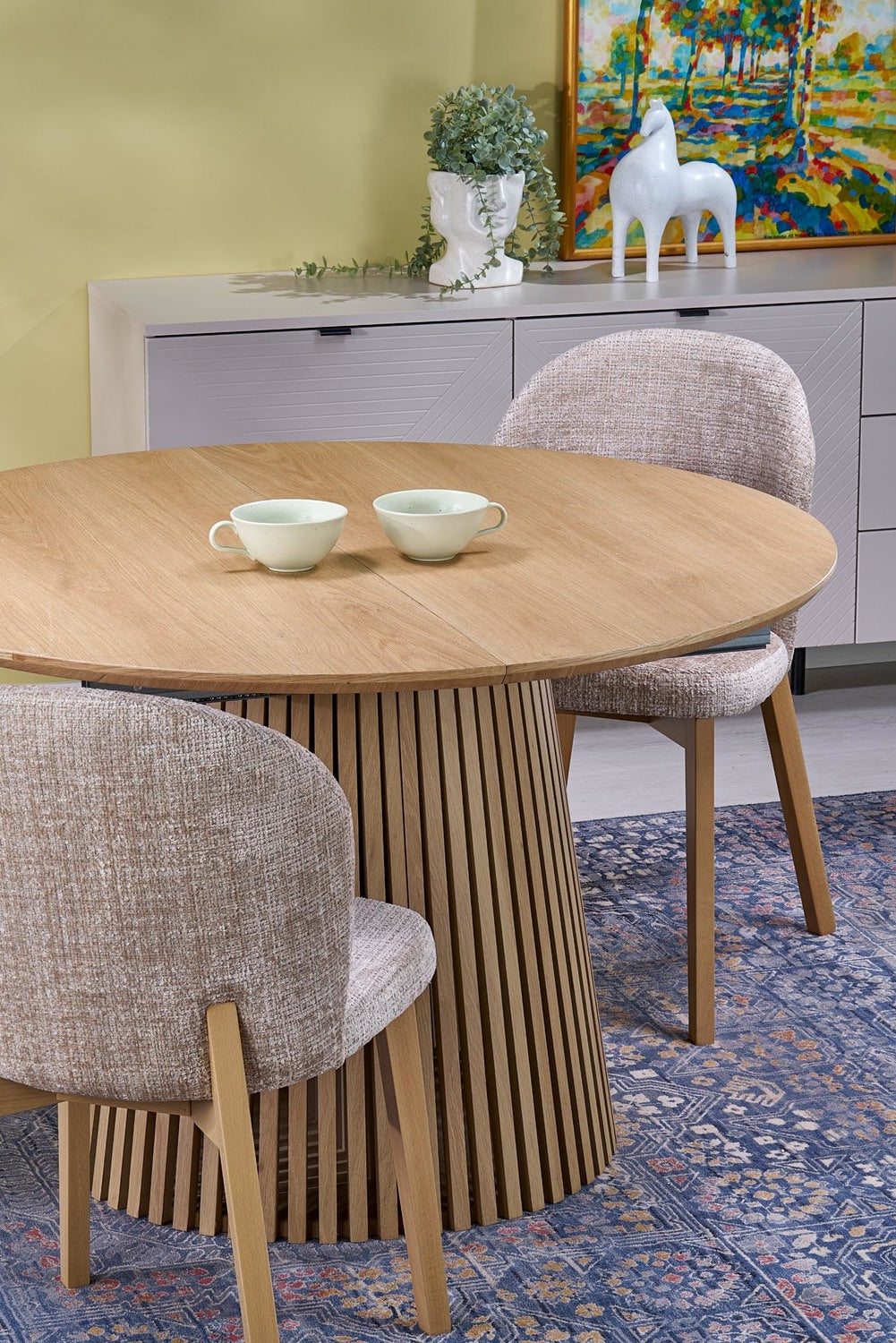 Galds Faroi 120/120/77 cm dabīgs - N1 Home