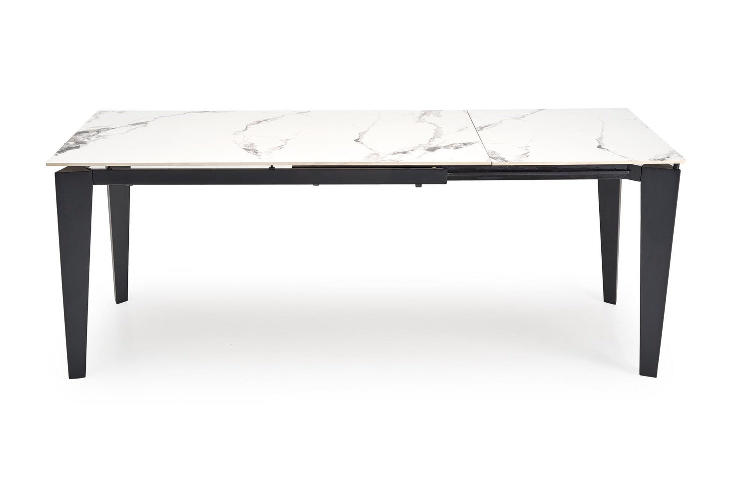 Galds Feix 81/76/141-184 cm balts marmors/melns - N1 Home