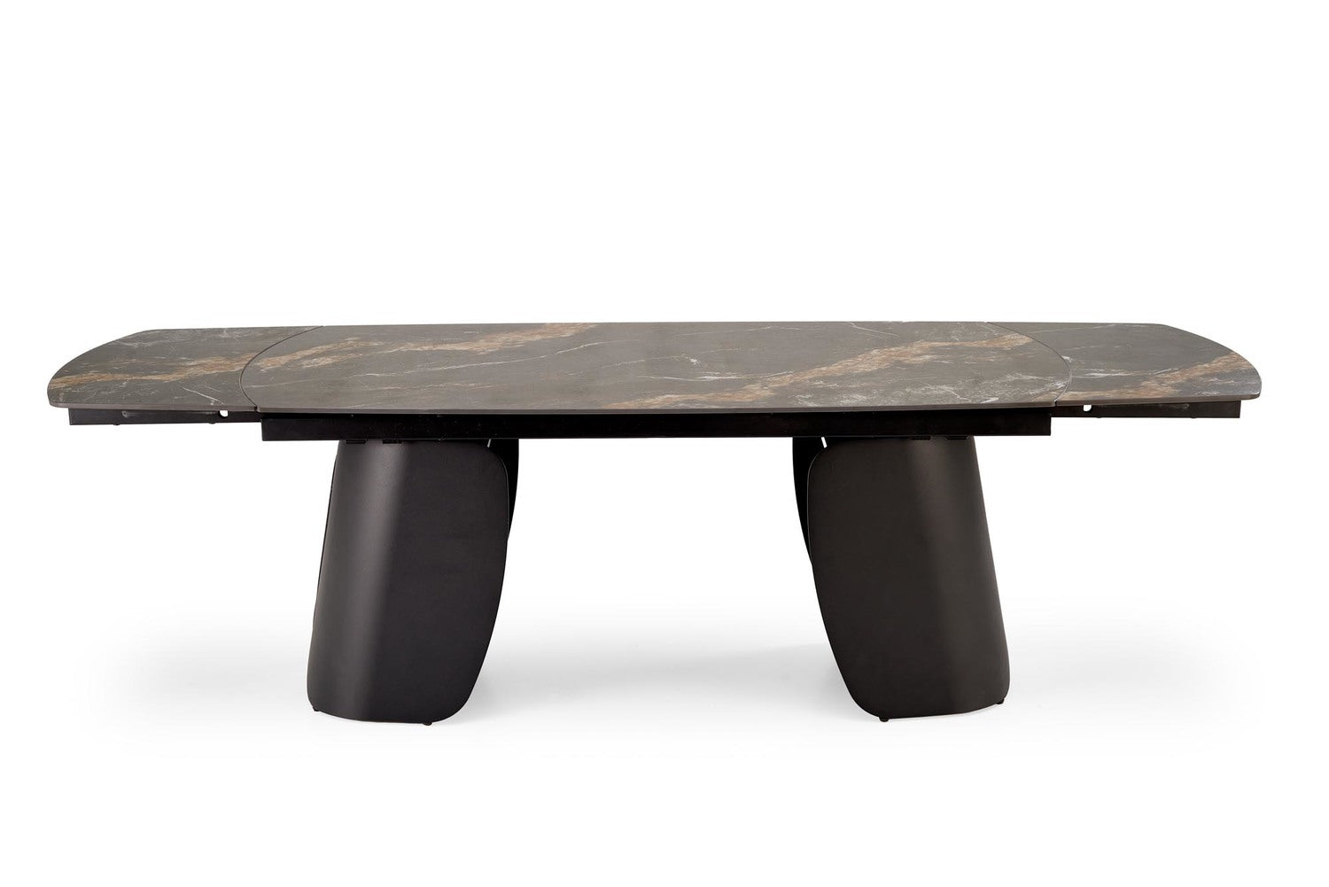 Galds Forus 180/90/76 cm melns marmors/melns - N1 Home