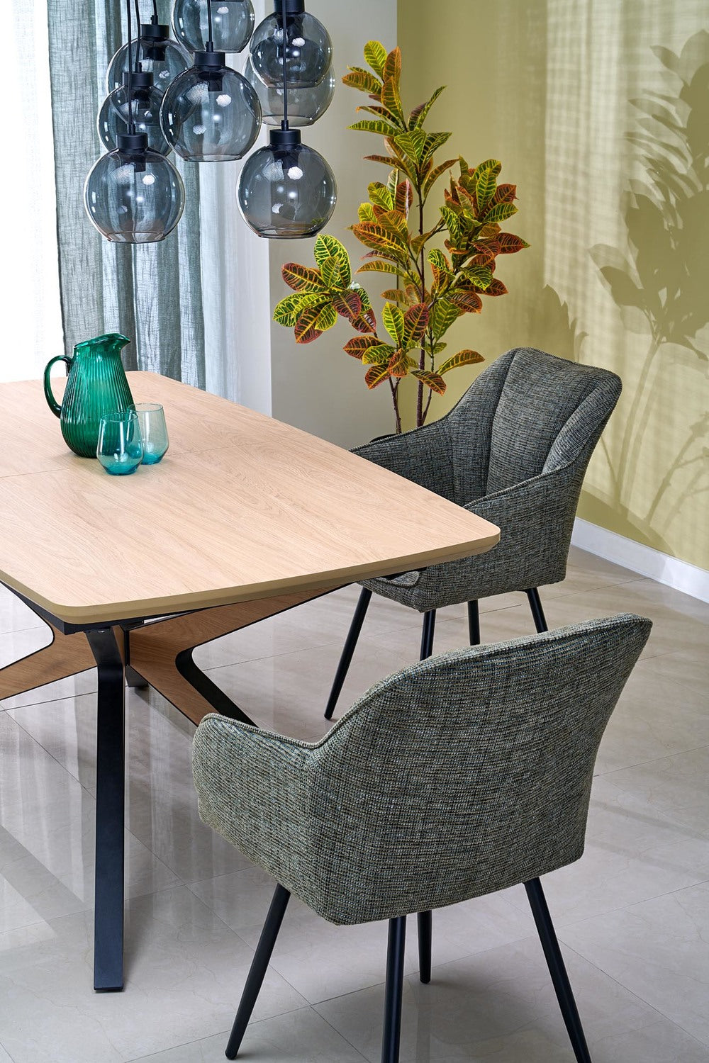 Galds Jamis 160/90/76 cm dabīgs/melns - N1 Home