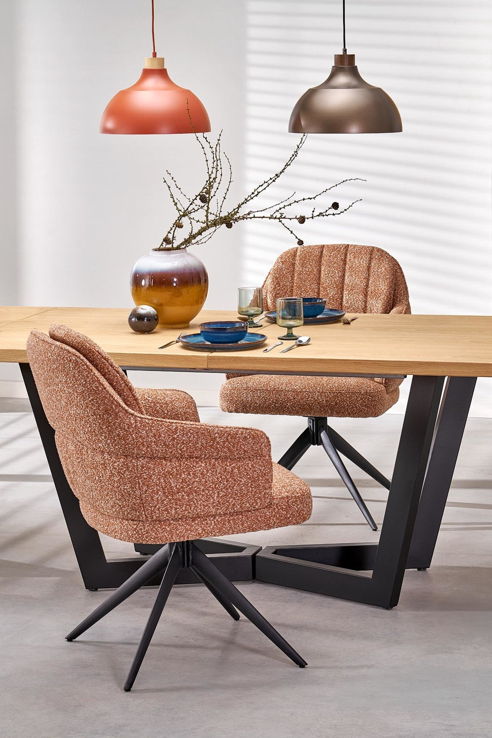 Galds Massi 2 160/90/77 cm ozols/melns - N1 Home