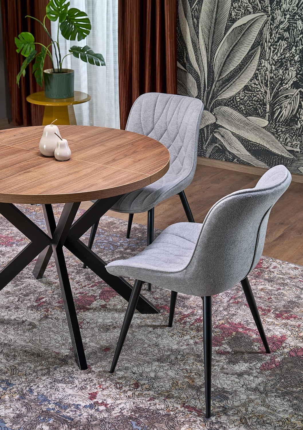 Galds Pero 100/75 cm valrieksts/melns - N1 Home